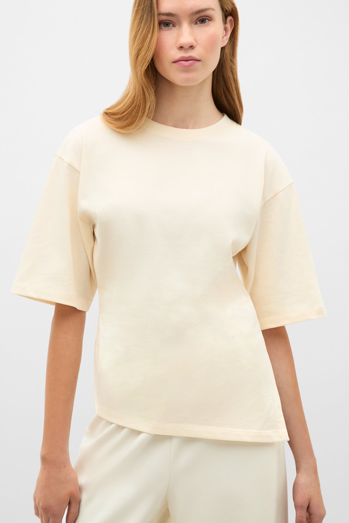 Waisted Asymmetrical Hem Tee