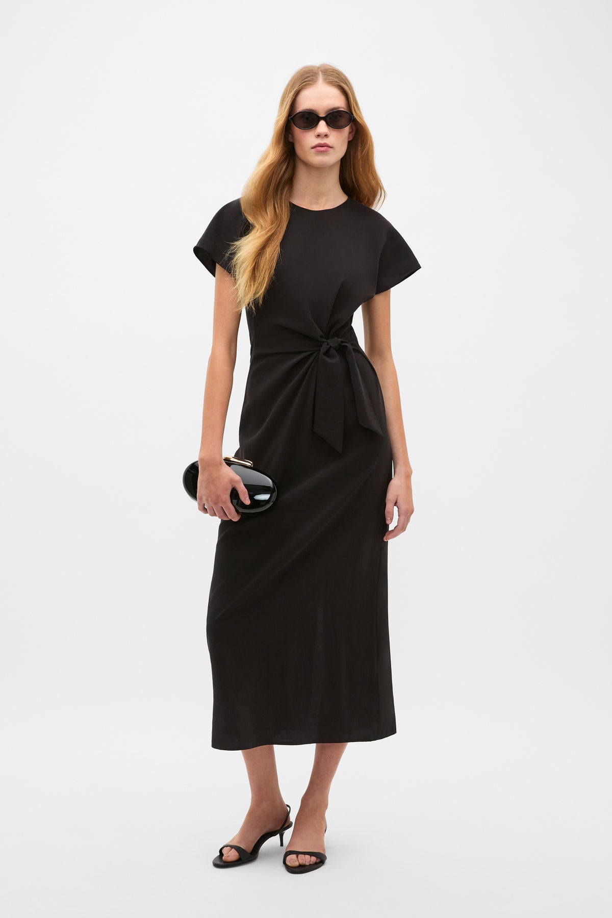 Tie Waist Midi Dress
