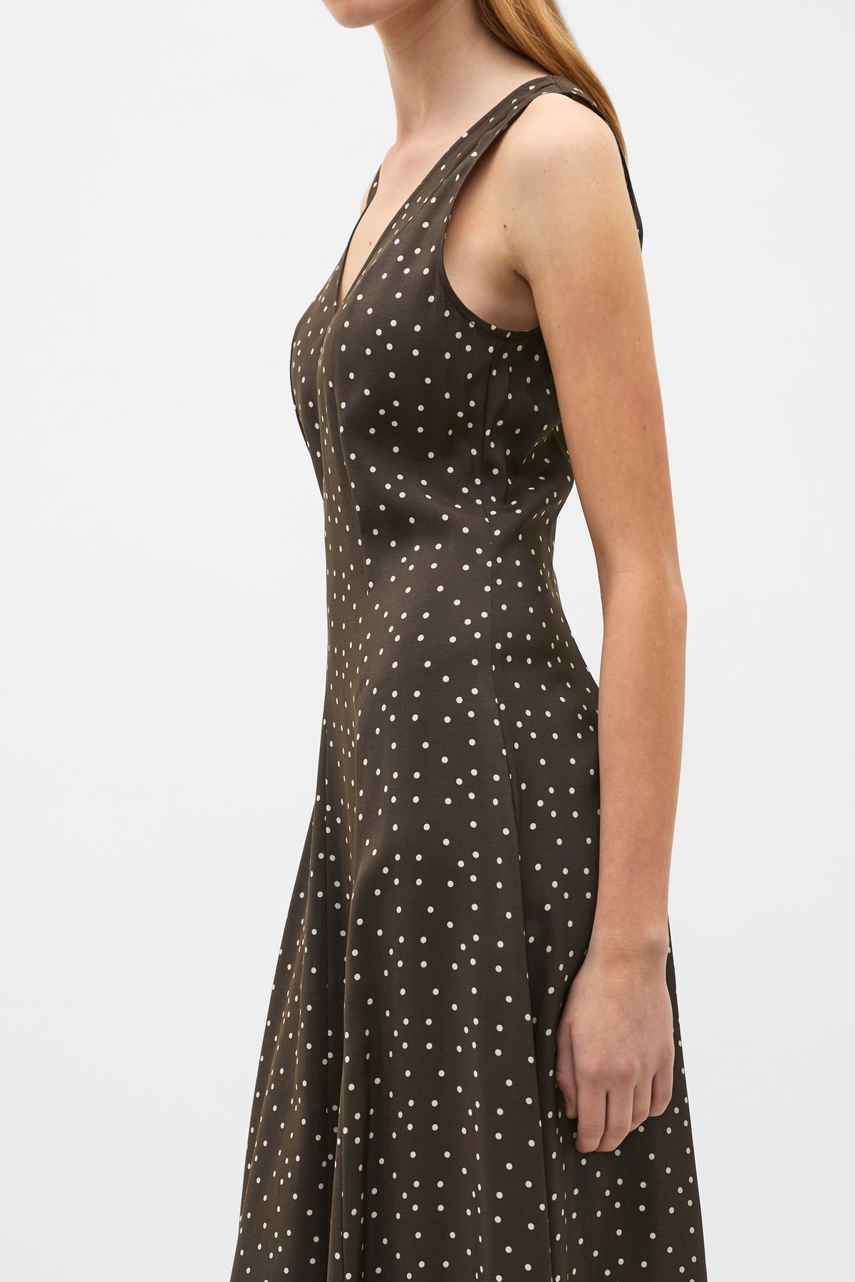 Spot Print Midi Dress