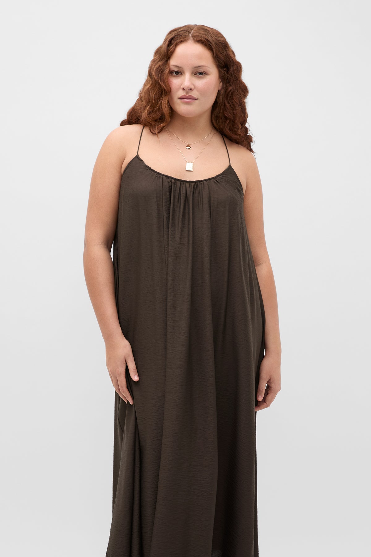 Crinkle Lace Full Maxi Dress