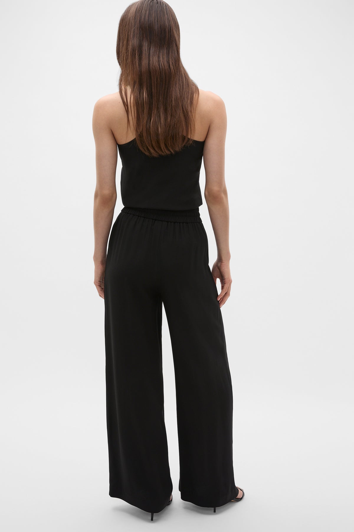 Satin Back Wide Leg Pant