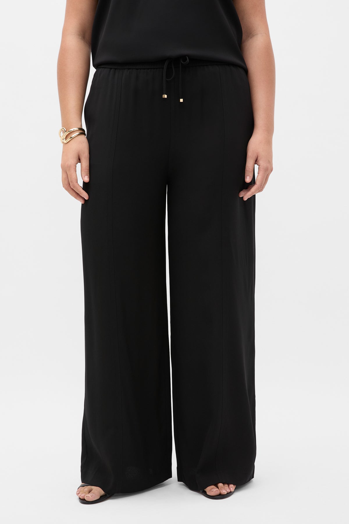 Satin Back Wide Leg Pant