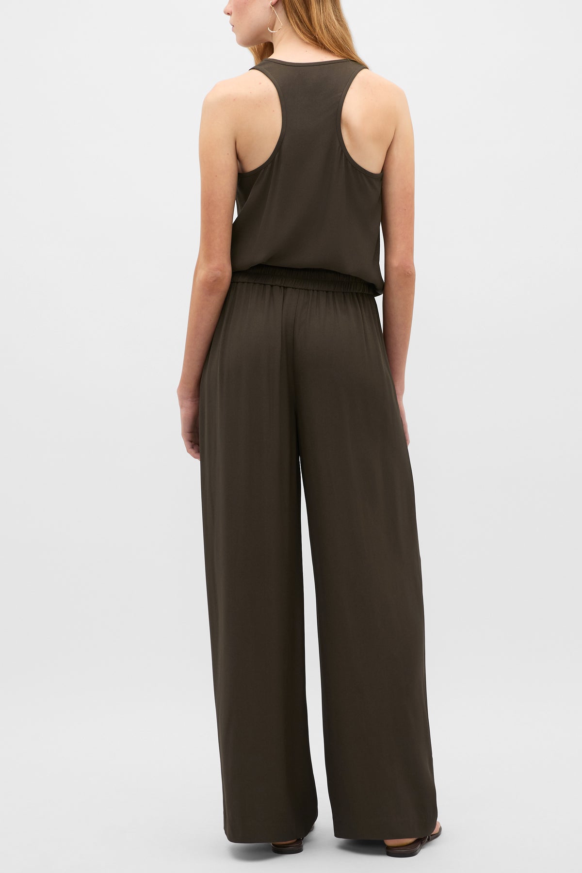 Satin Back Wide Leg Pant