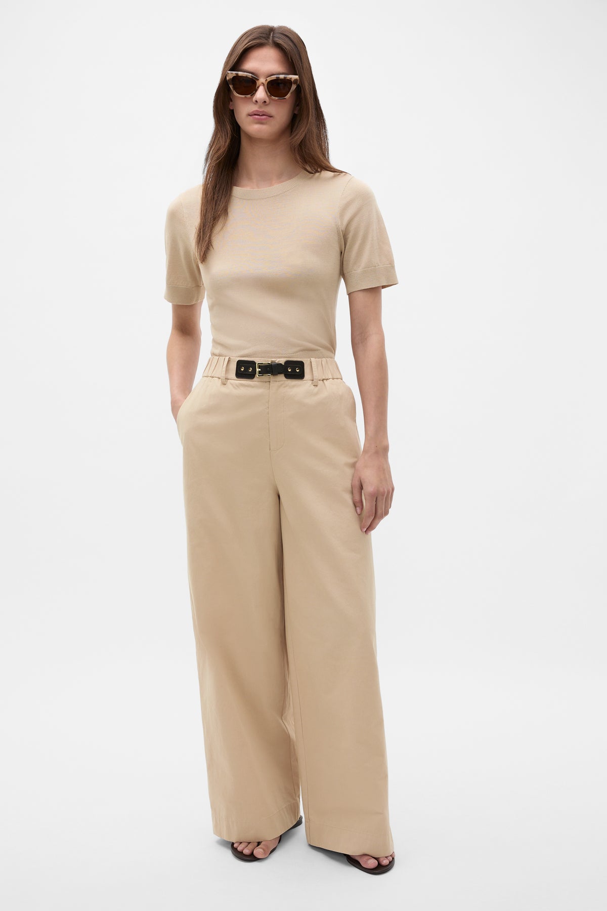 Contrast Belt Pant