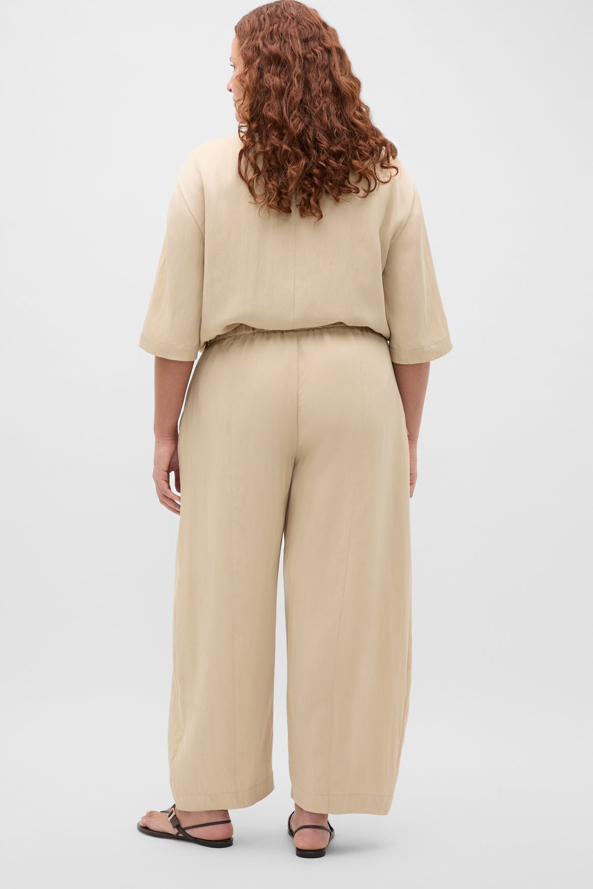 Textured Twill Balloon Pant