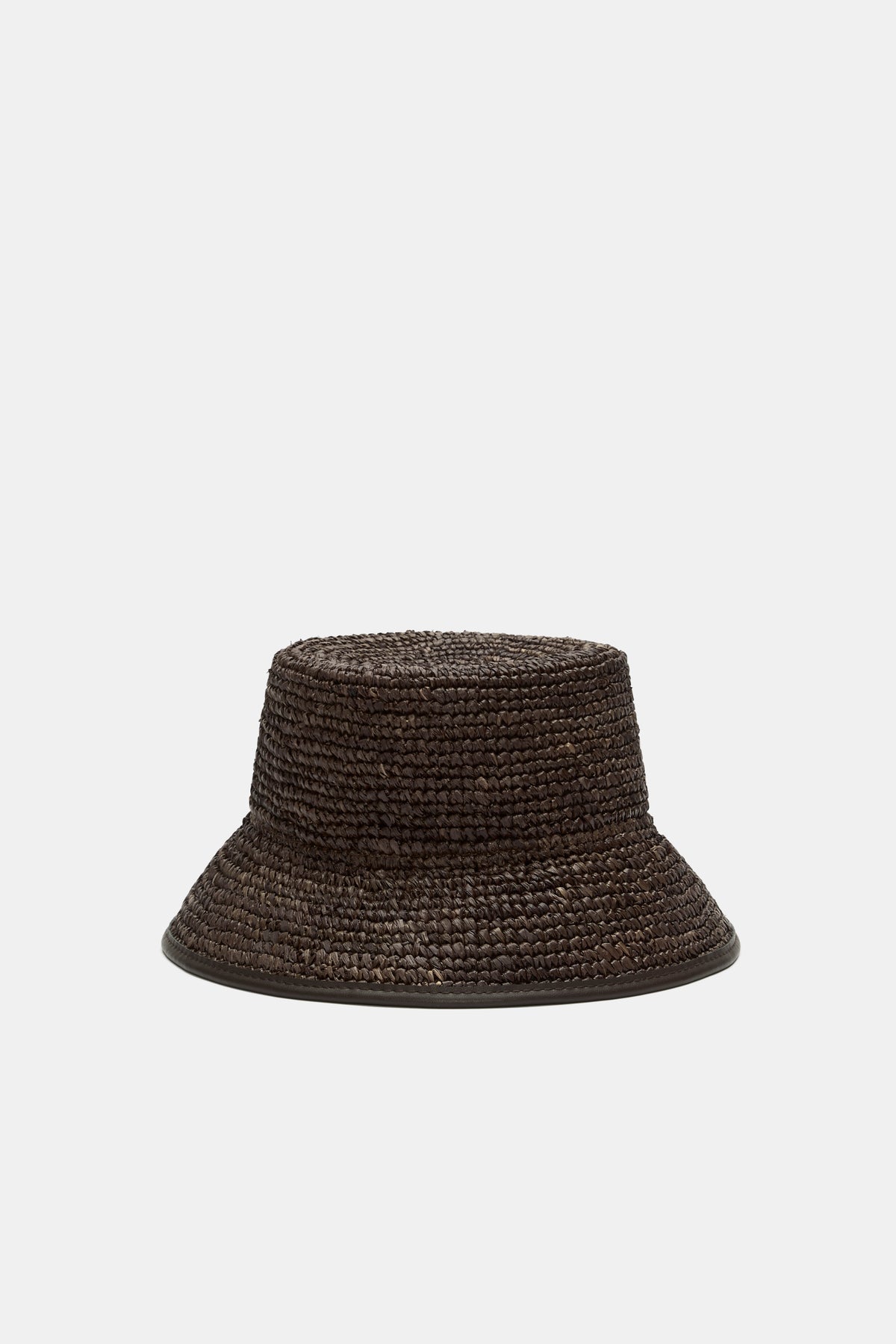 Trim Detail Raffia Bucket Hat