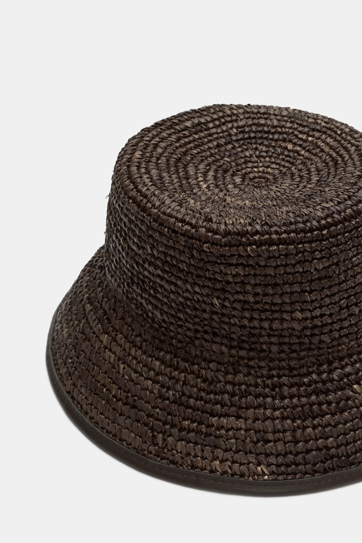 Trim Detail Raffia Bucket Hat
