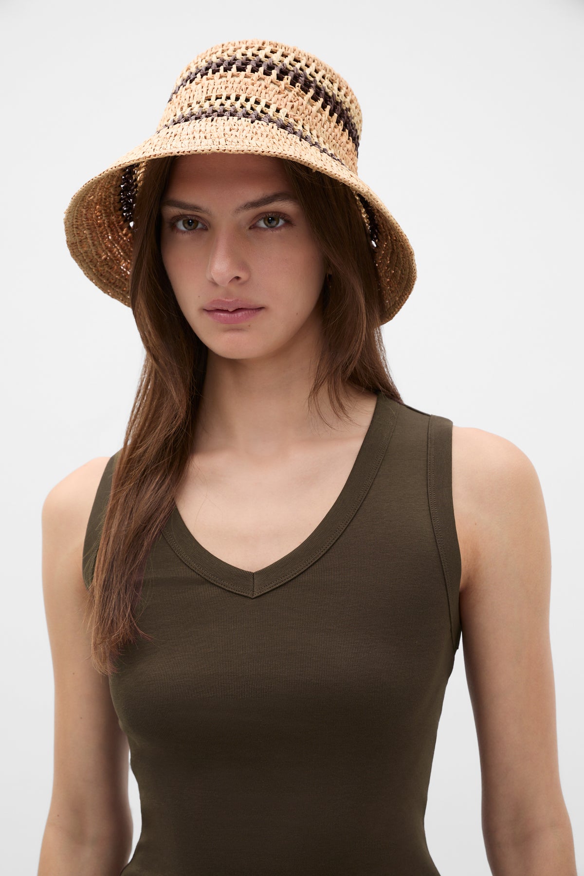 Multi Raffia Bucket Hat