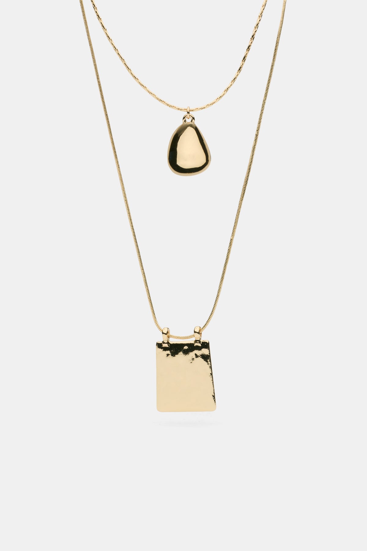 Square Pendant Necklace Set