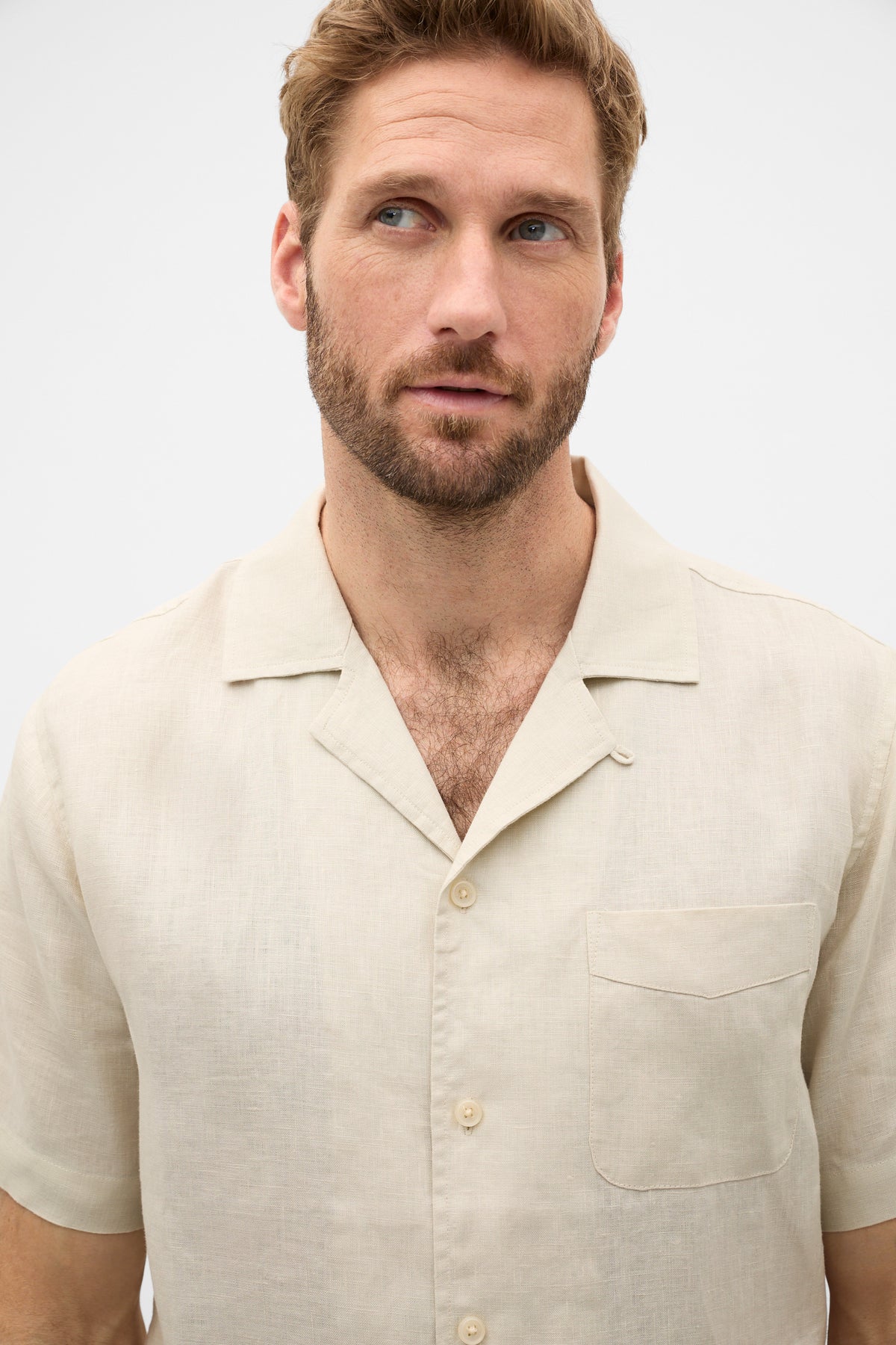 Camp Collar Linen Shirt