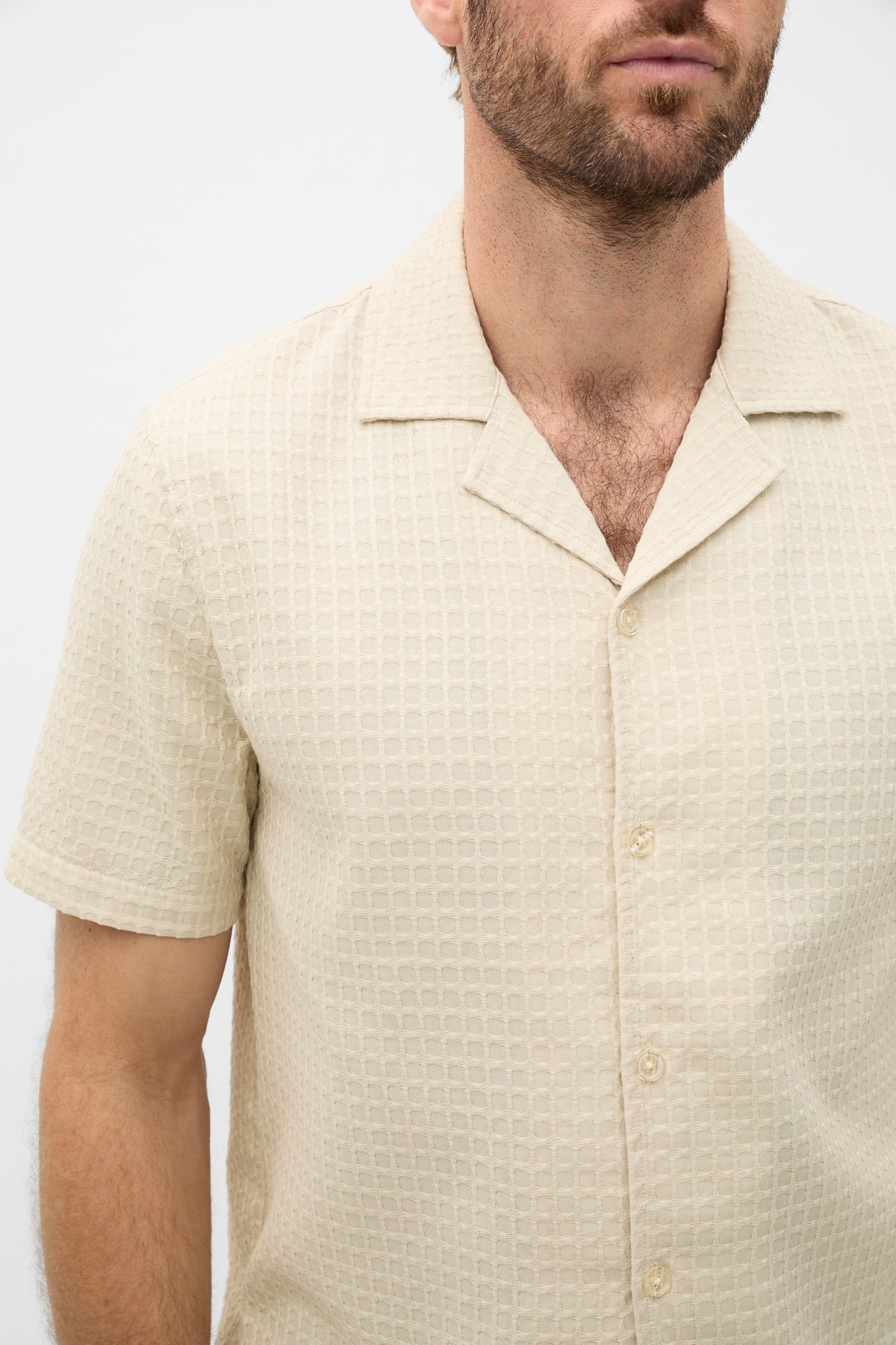 Short Sleeve Self Check Shirt