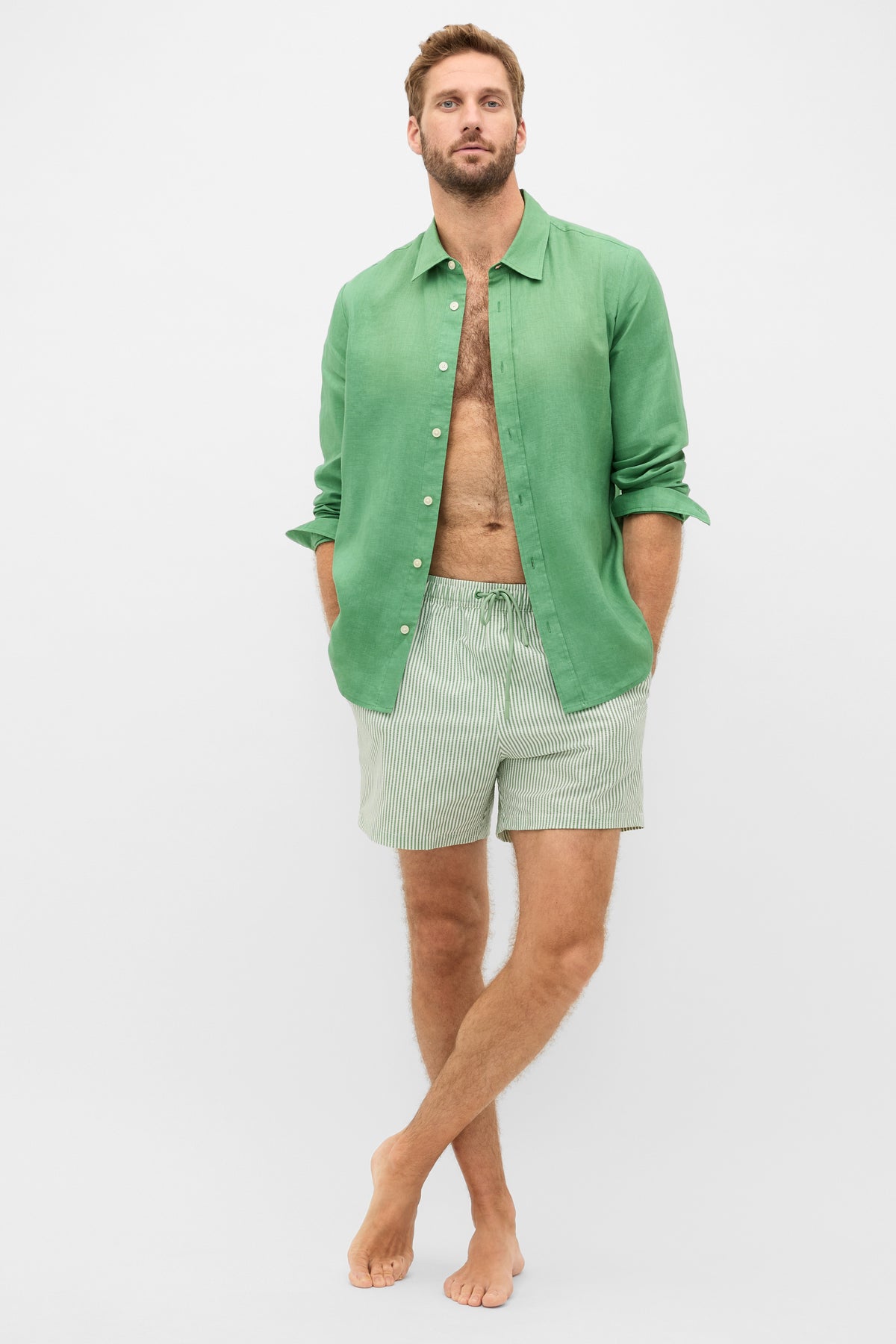 Seersucker Stripe Swim Short