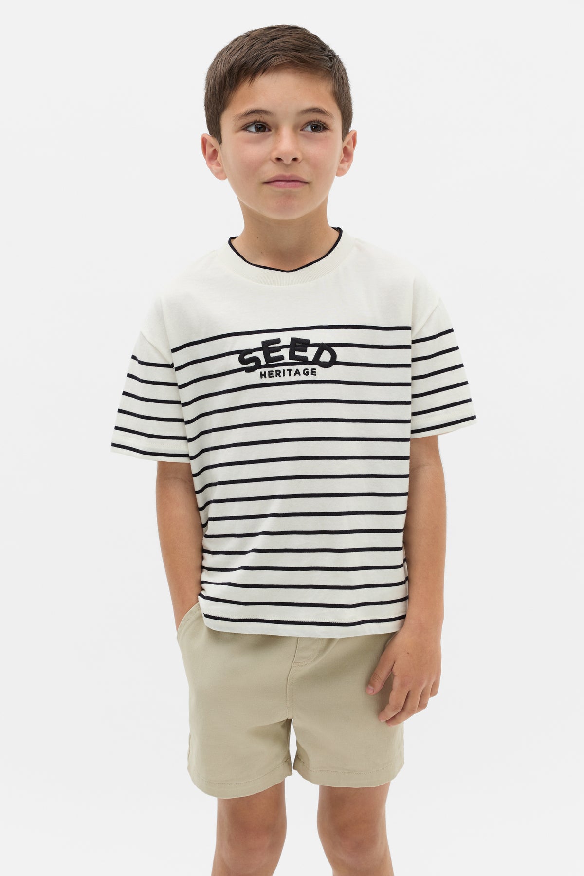 Breton Stripe Logo Tee