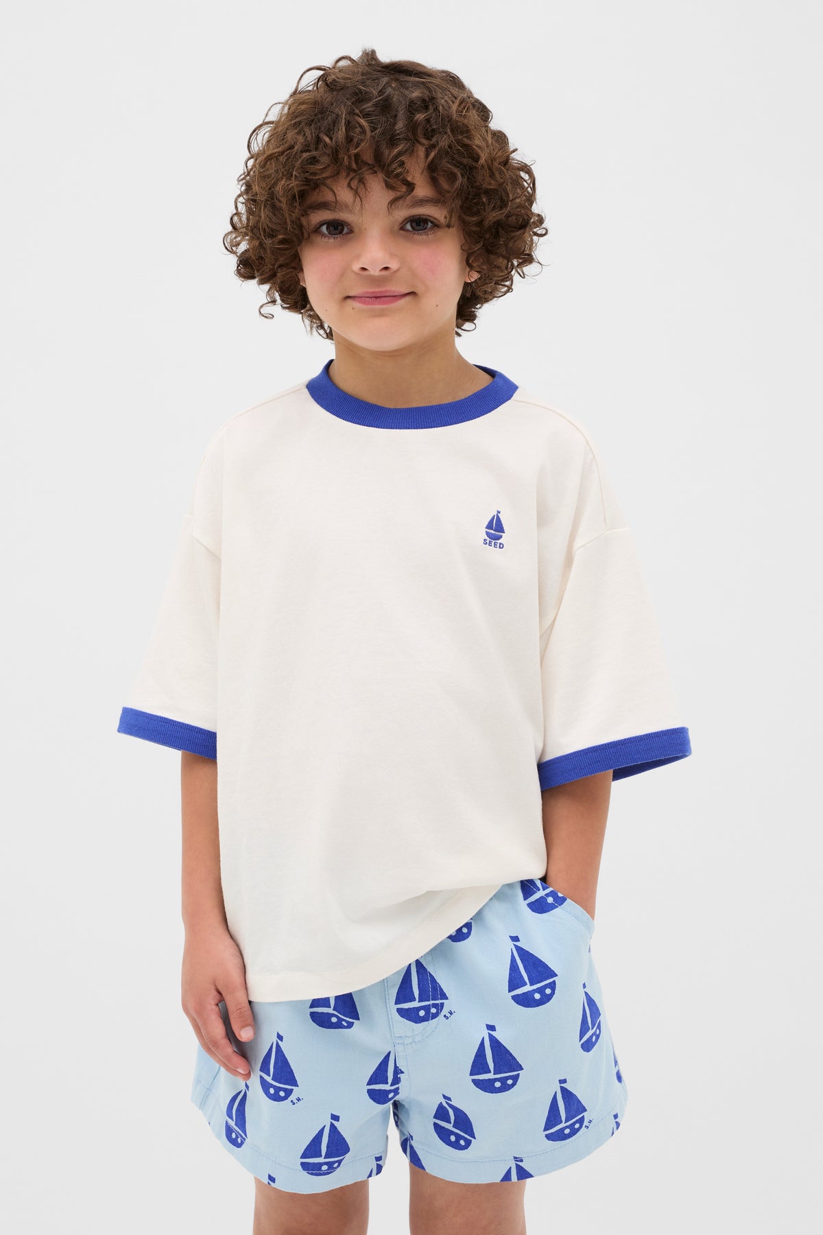 Contrast Bind Tee
