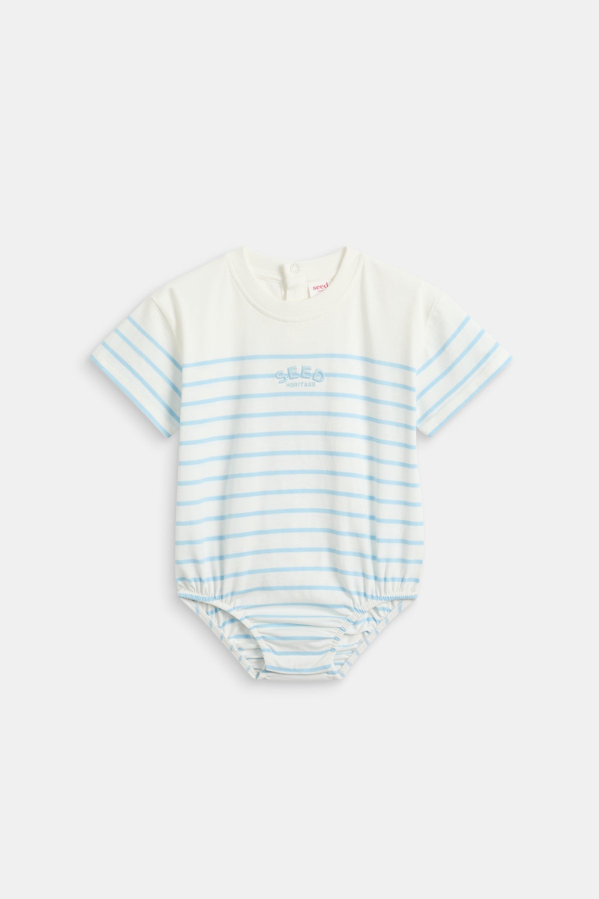 Breton Stripe Logo Romper