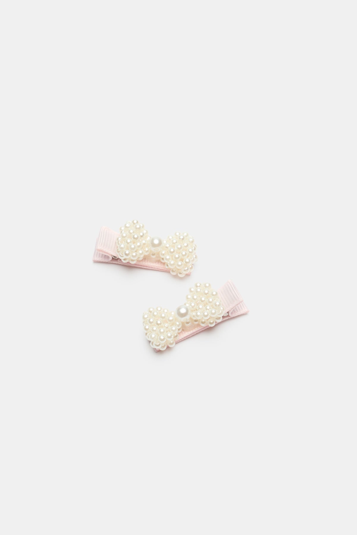 Mini Pearl Bow Duck Clips