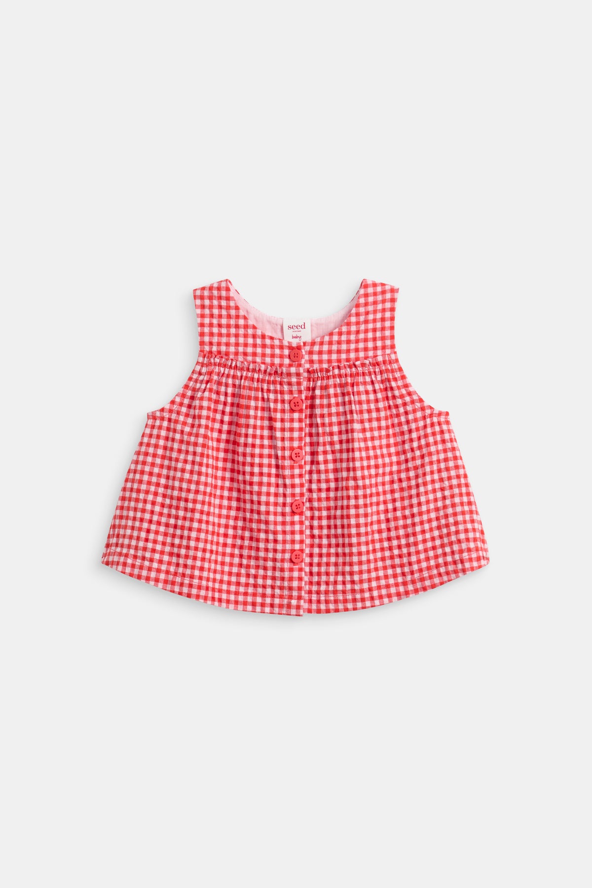 Gingham Swing Top