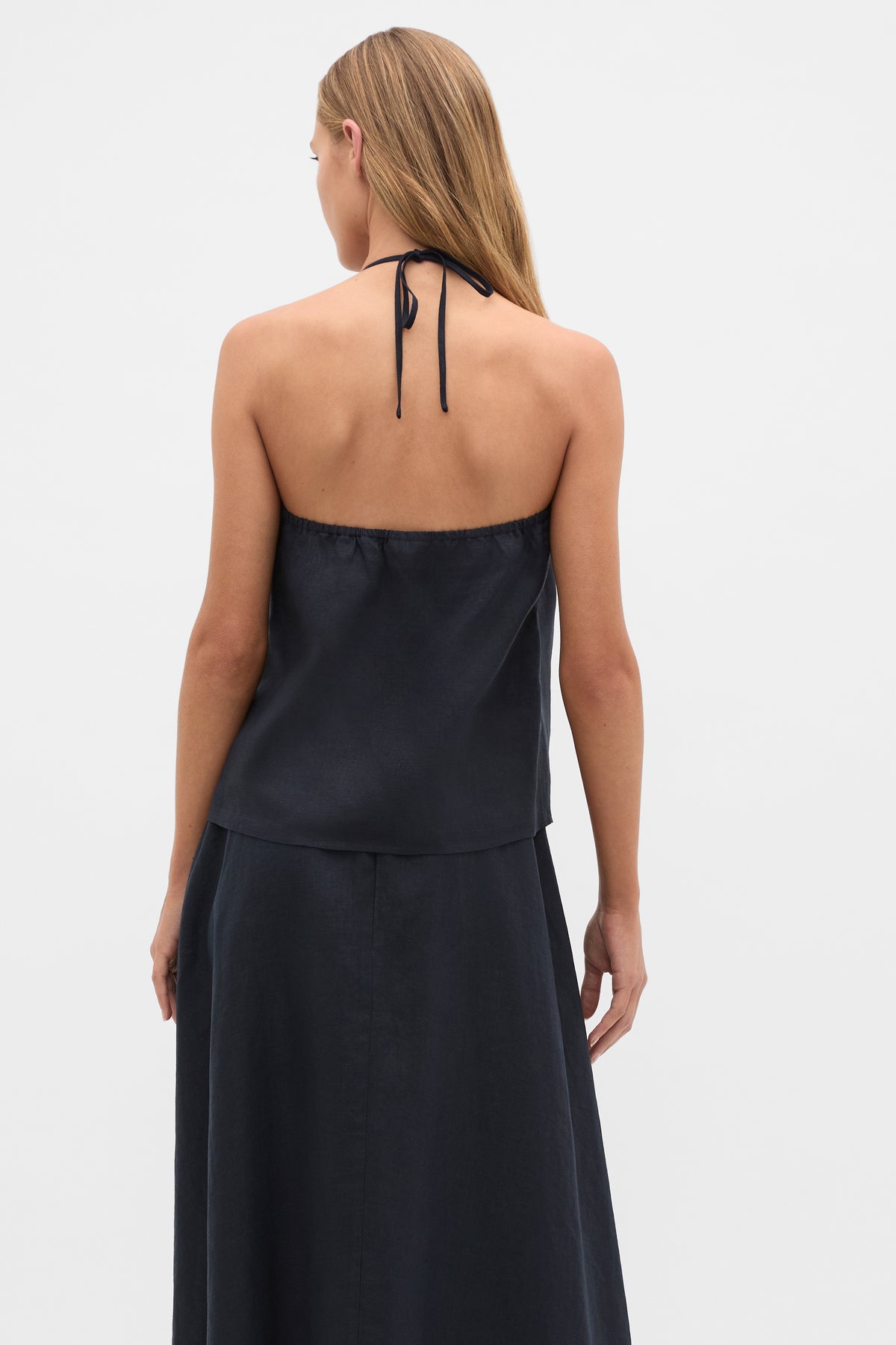 Linen V Neck Halter Top
