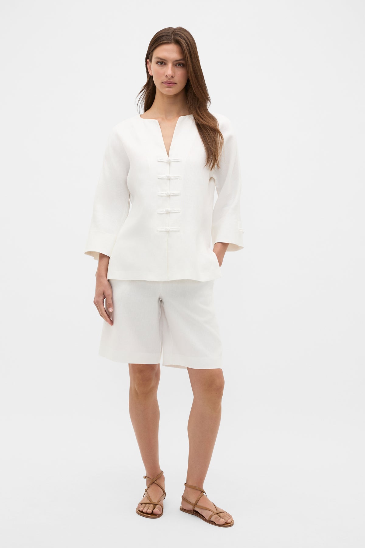 Linen Button Down Top