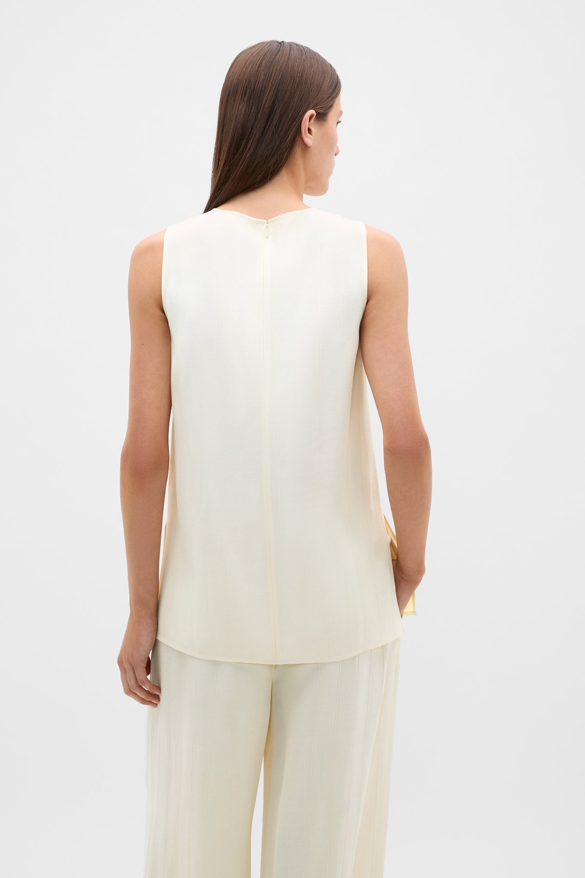 Textured Self Stripe Shell Top