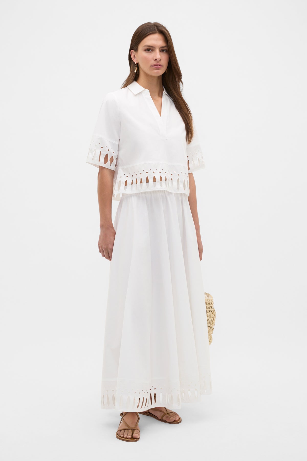 Poplin Cutwork Shirt