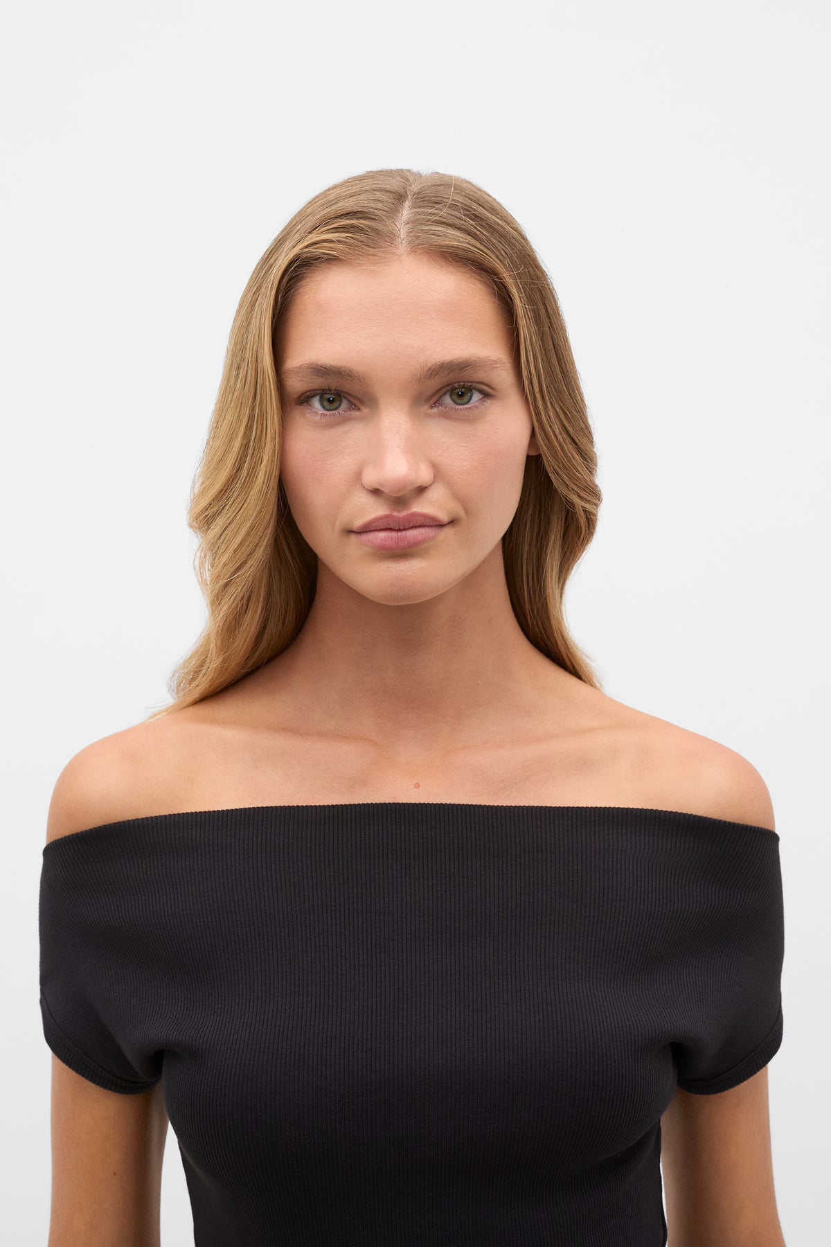Rib Off The Shoulder Top