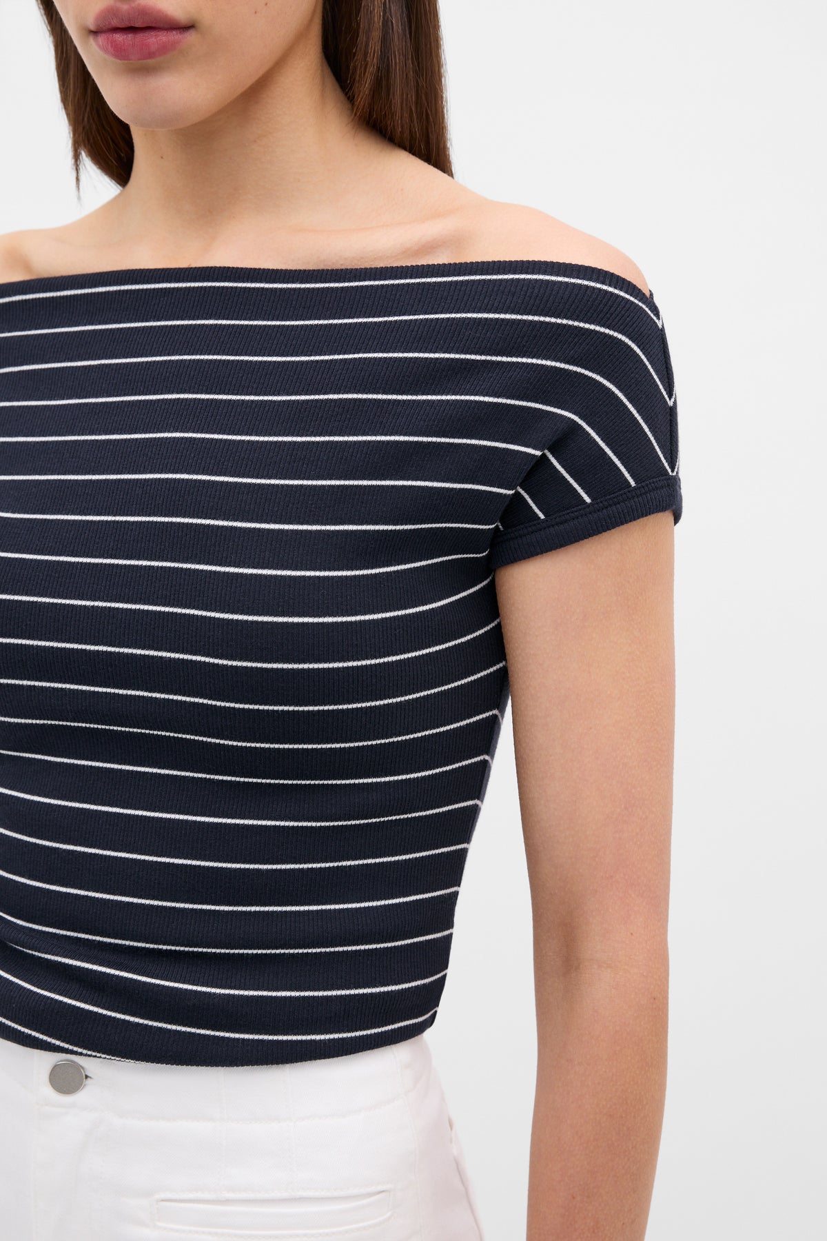 Rib Off The Shoulder Top