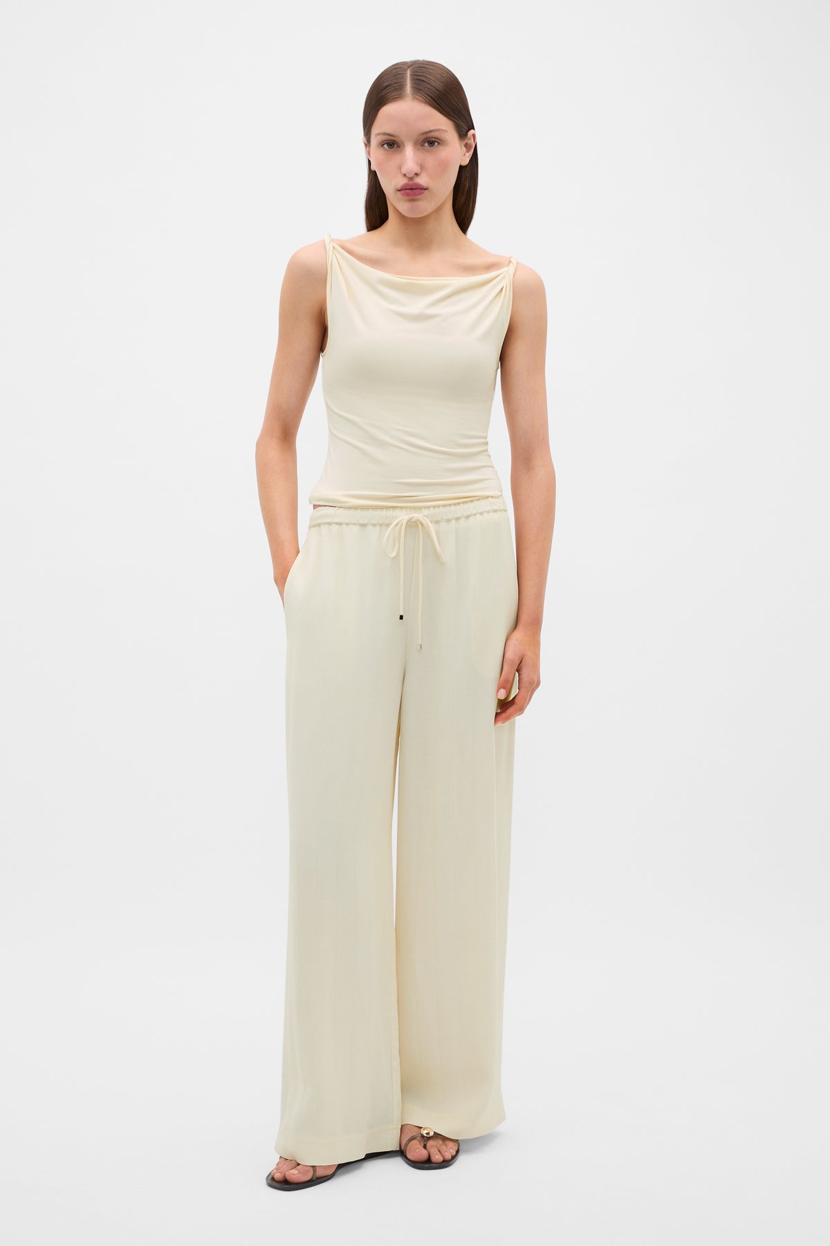 Twist Shoulder Drape Tank