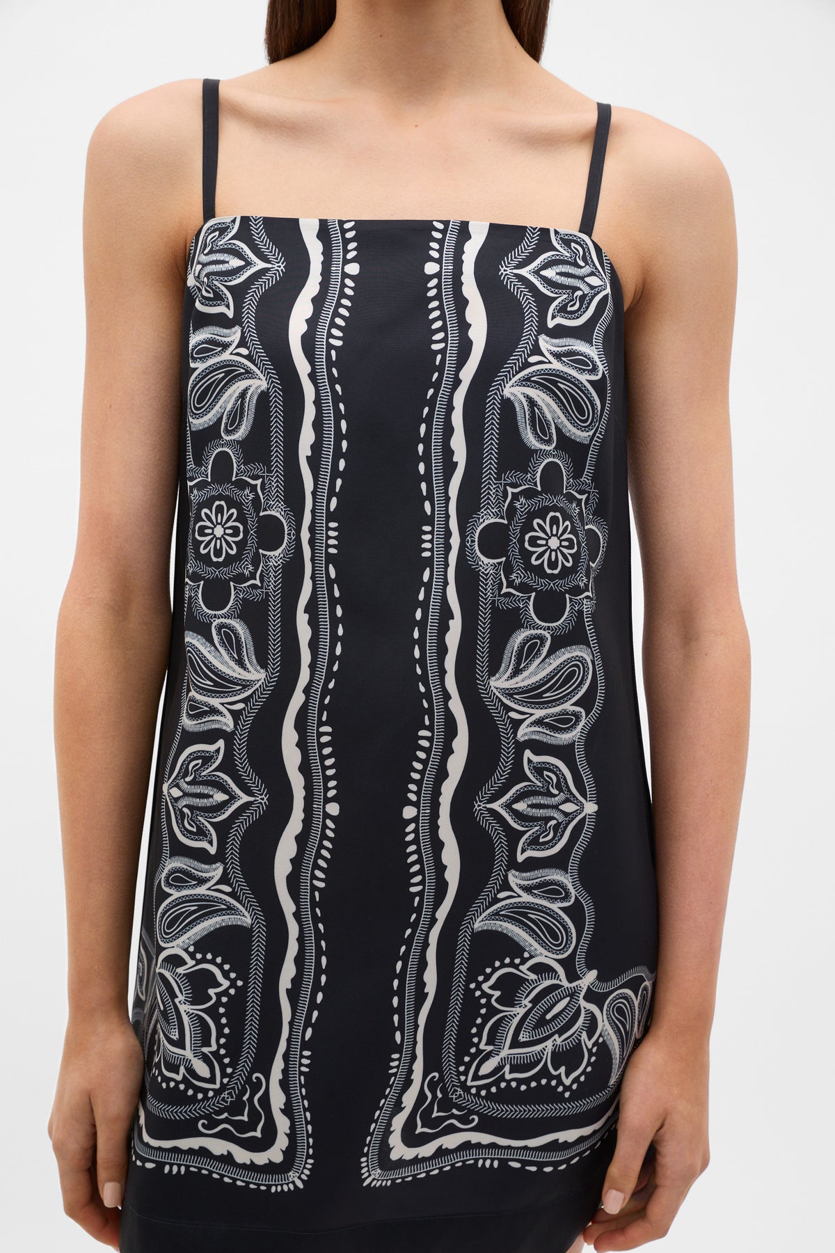 Scarf Print Mini Dress
