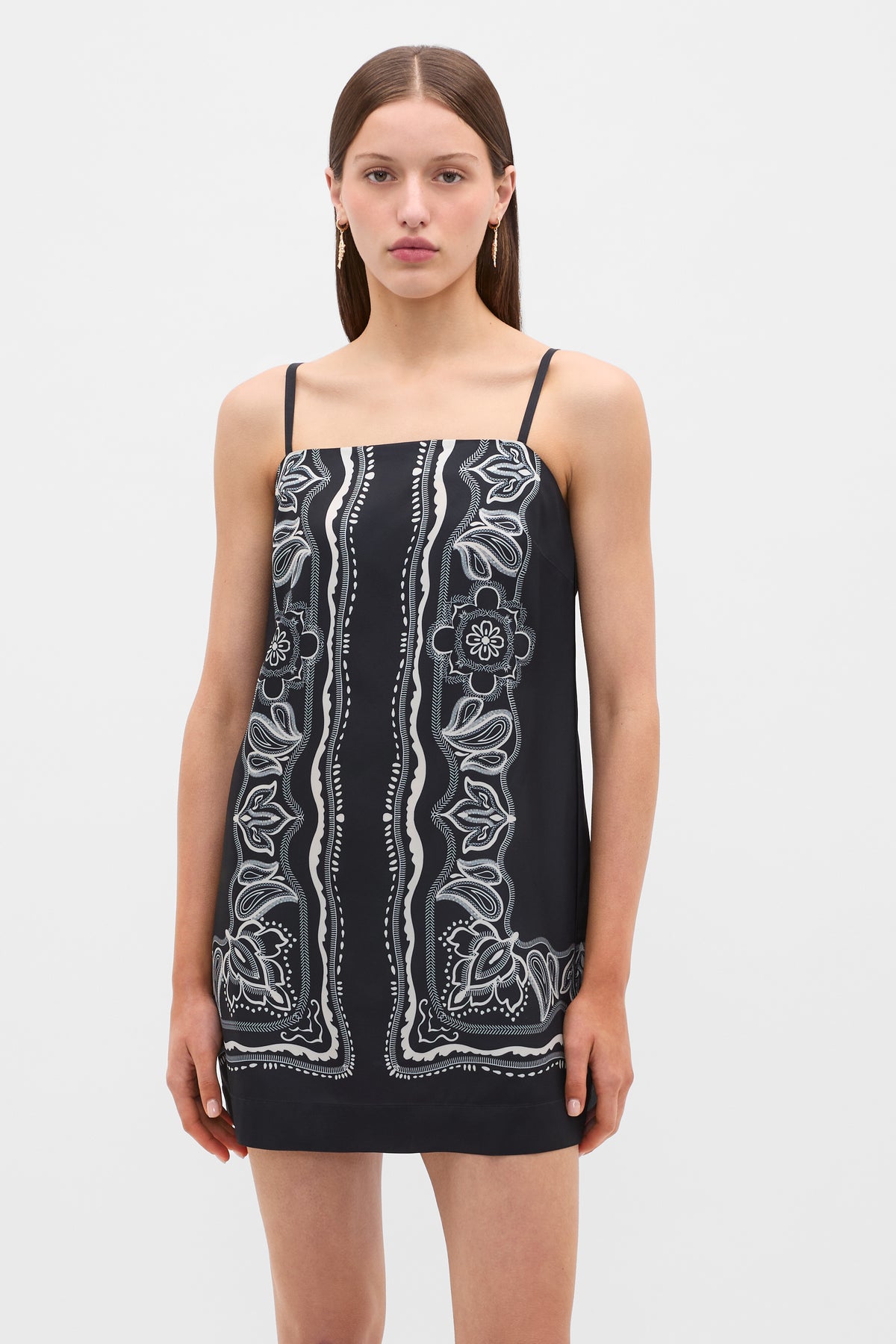 Scarf Print Mini Dress