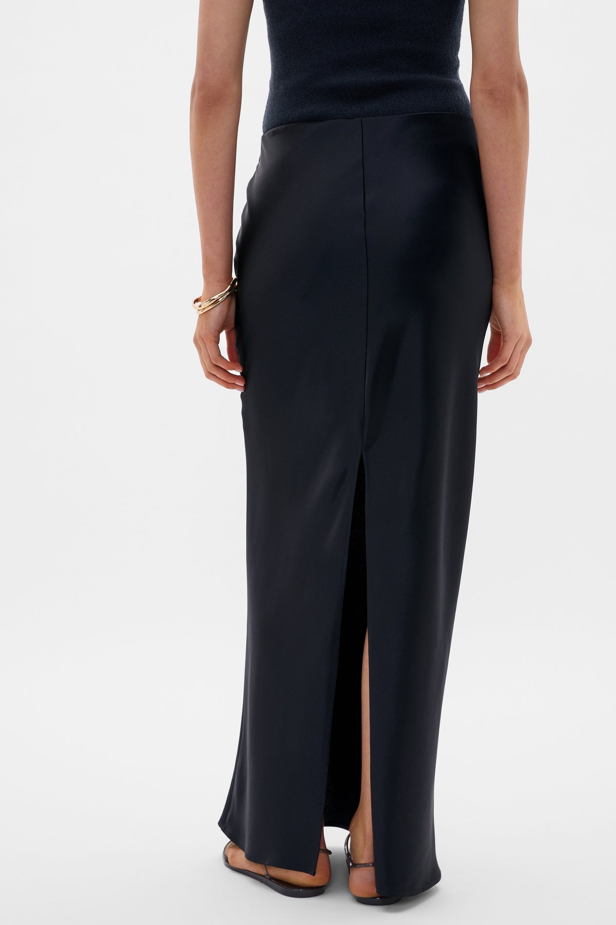 Satin Column Skirt