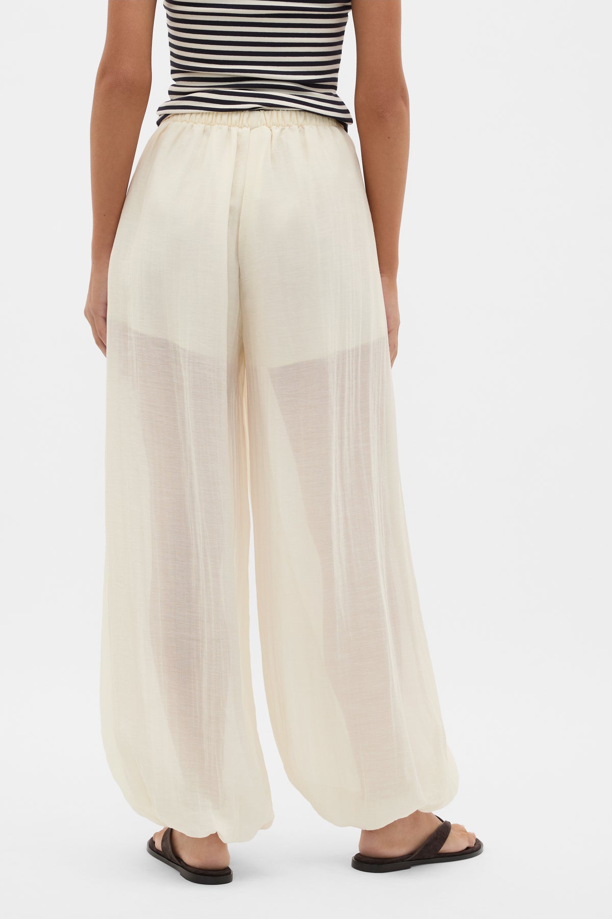 Semi Sheer Crinkle Pant