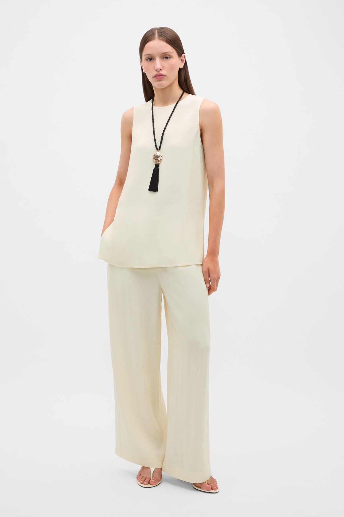 Textured Self Stripe Pant