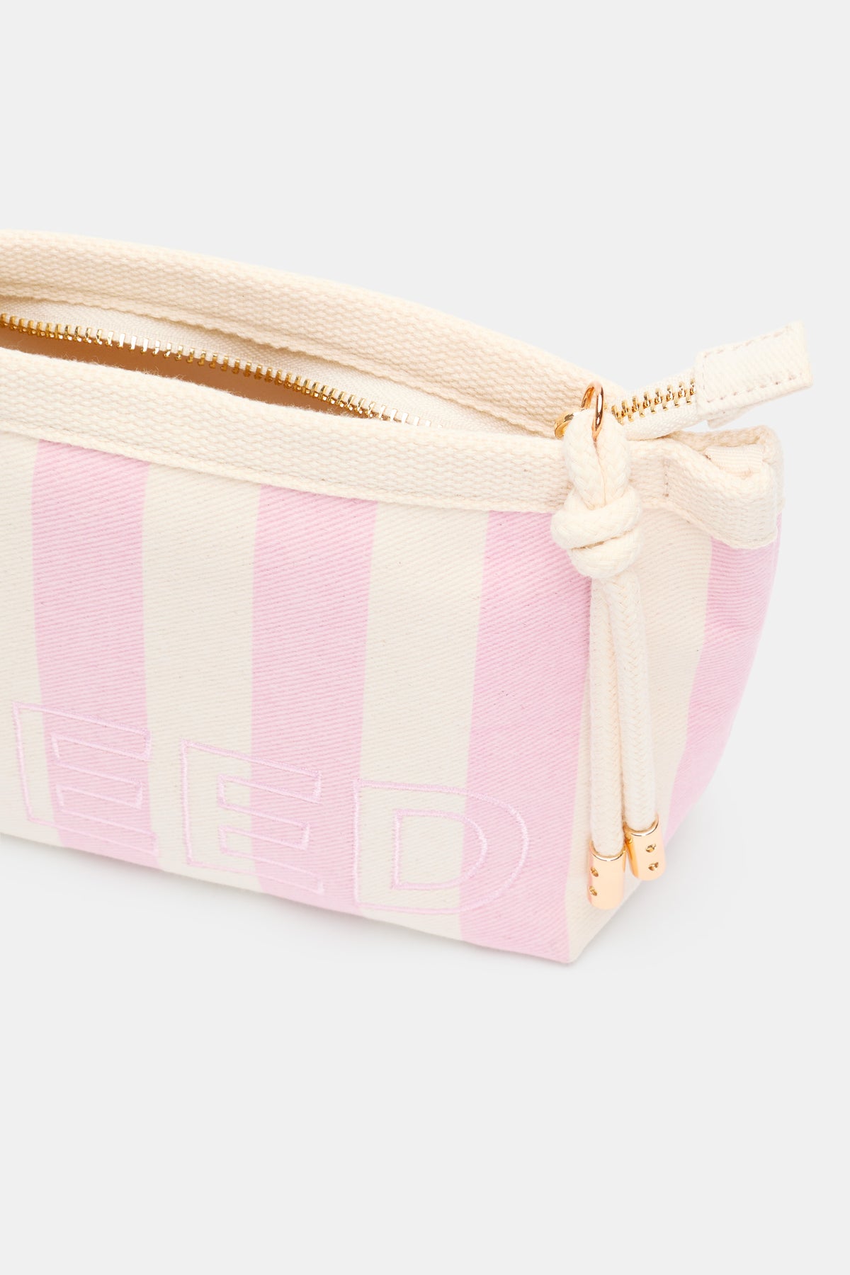 Small Seed Stripe Cosmetic Bag