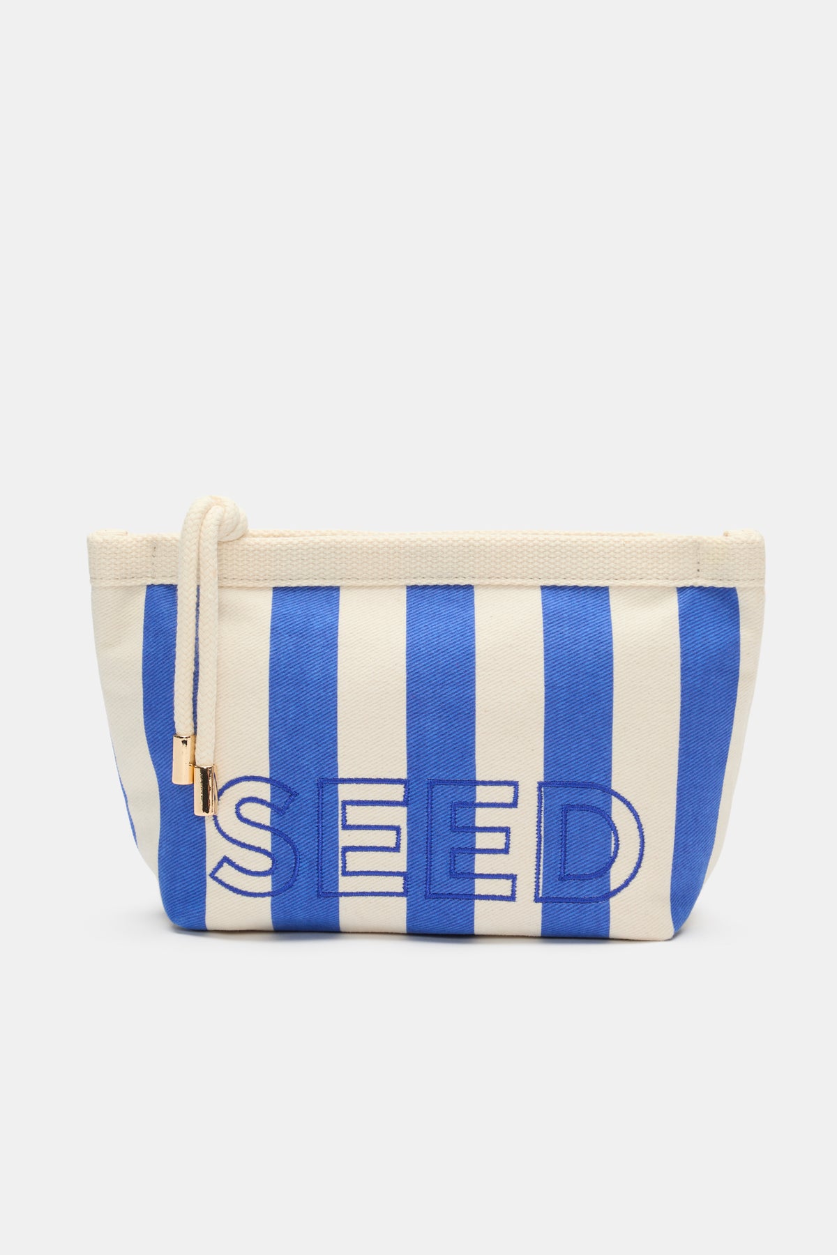 Small Seed Stripe Cosmetic Bag