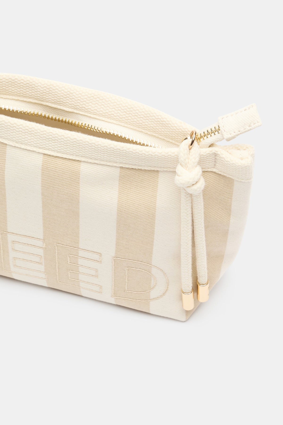 Small Seed Stripe Cosmetic Bag
