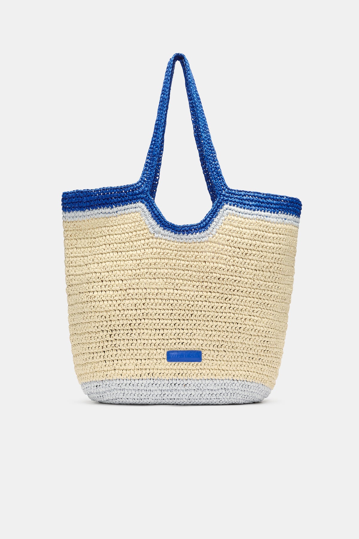 Contrast Woven Tote