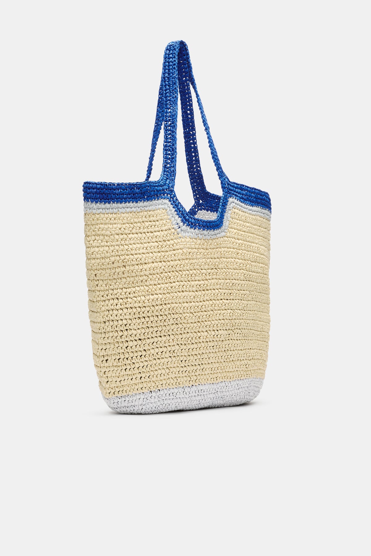 Contrast Woven Tote