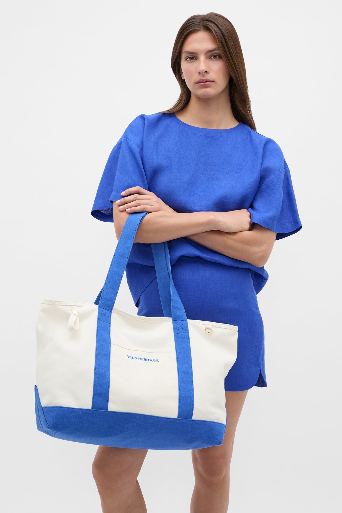 Contrast Trim Tote