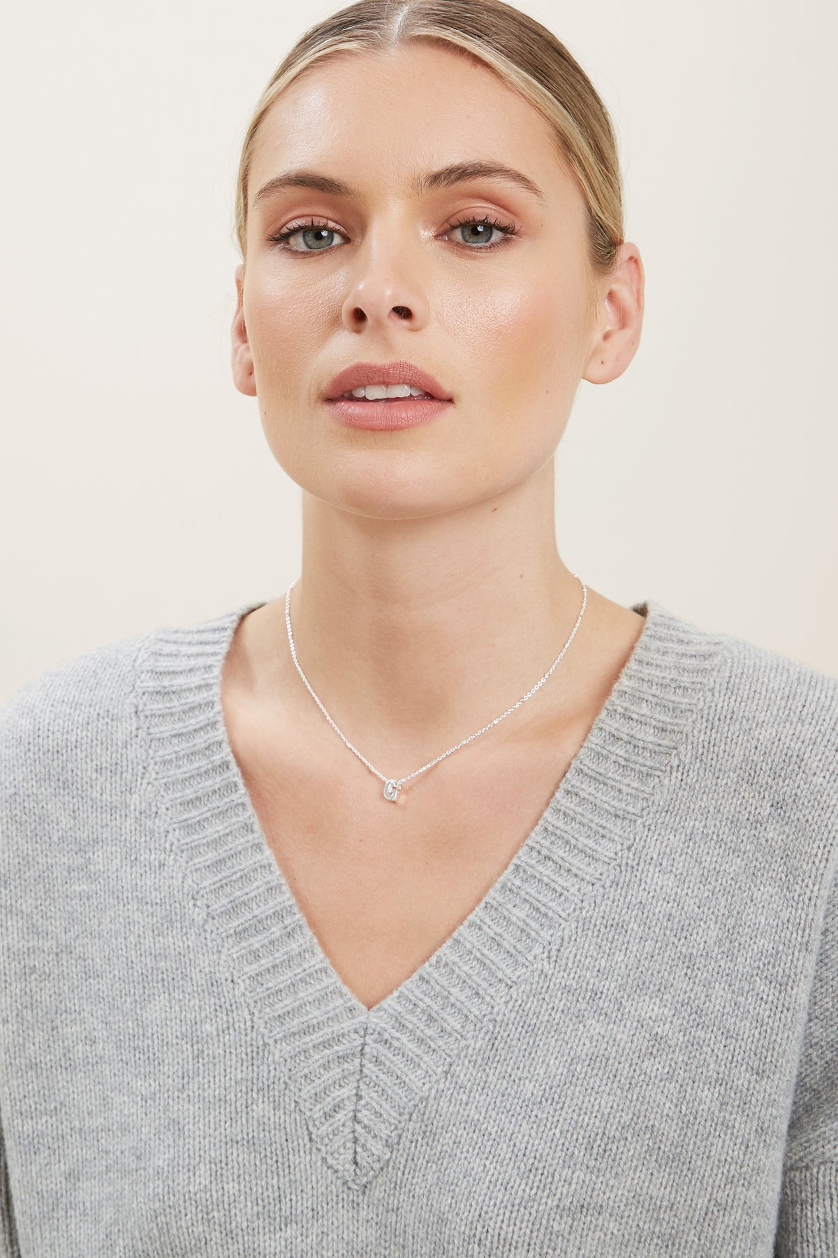 Silver Initial Charm