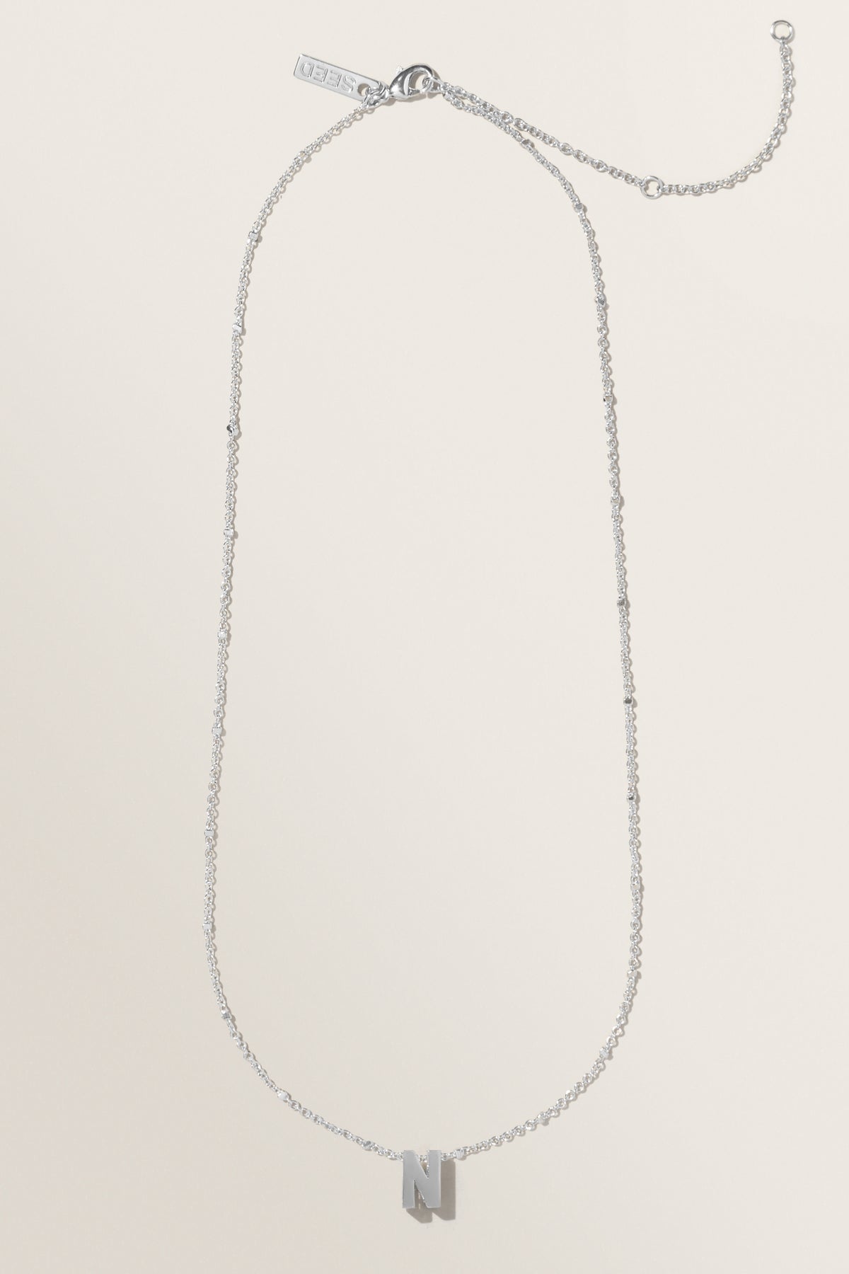 Silver Initial Charm
