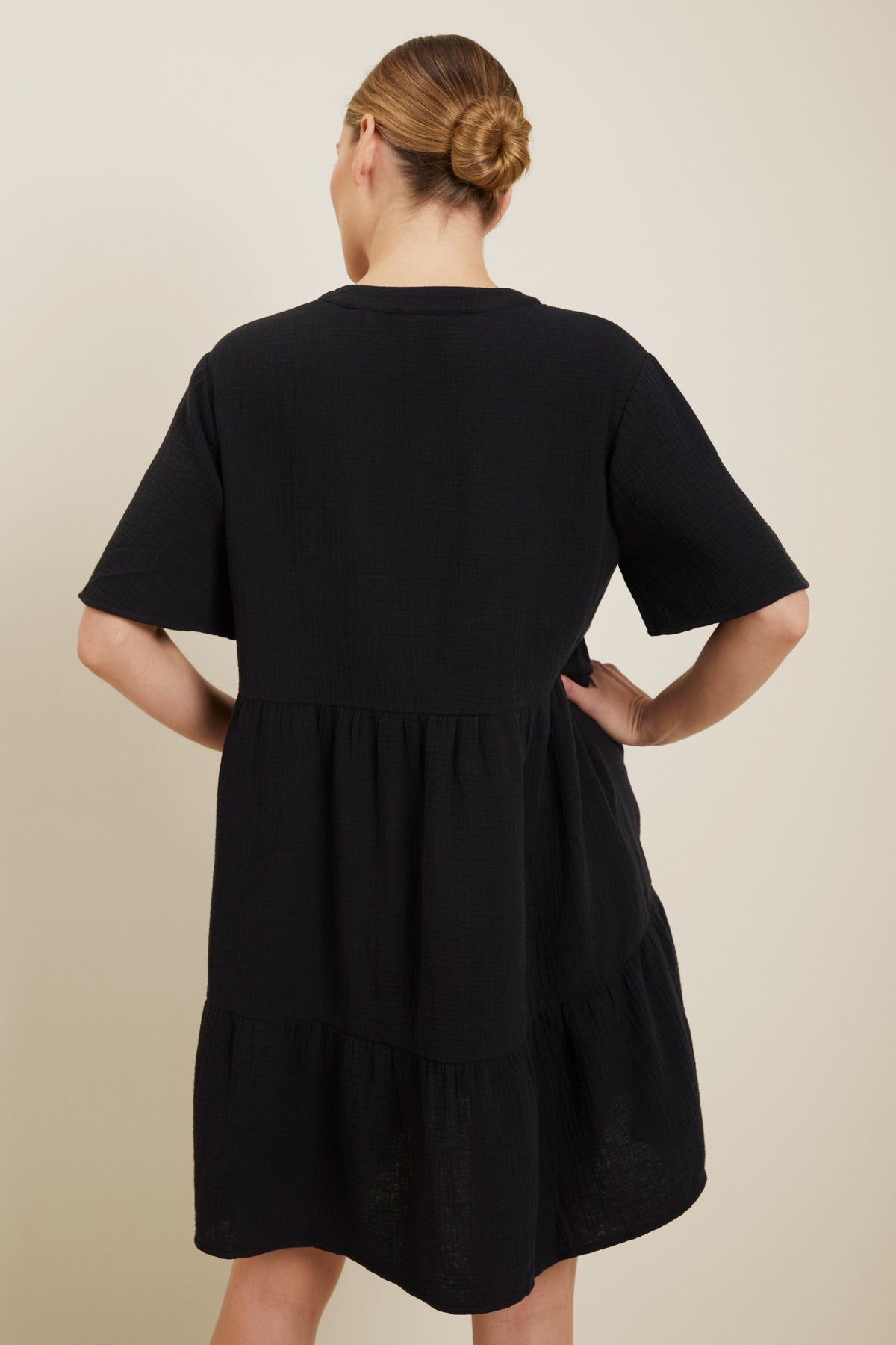 Tiered V Neck Mini Dress