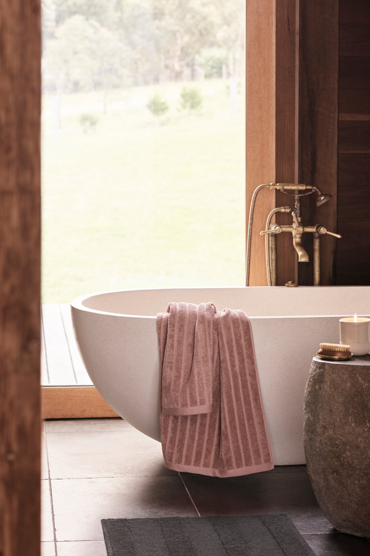 Cotton Stripe Bath Towel
