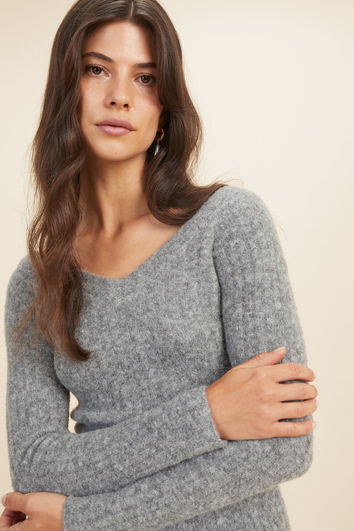 Off Shoulder Crop Sweater