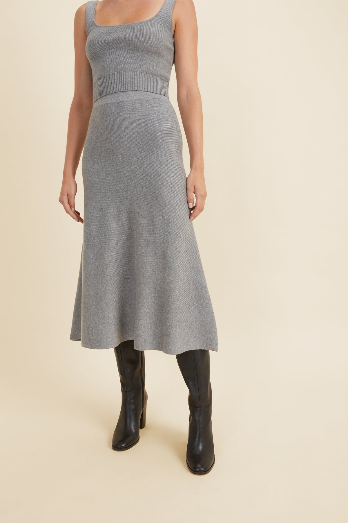Knit Flared Skirt