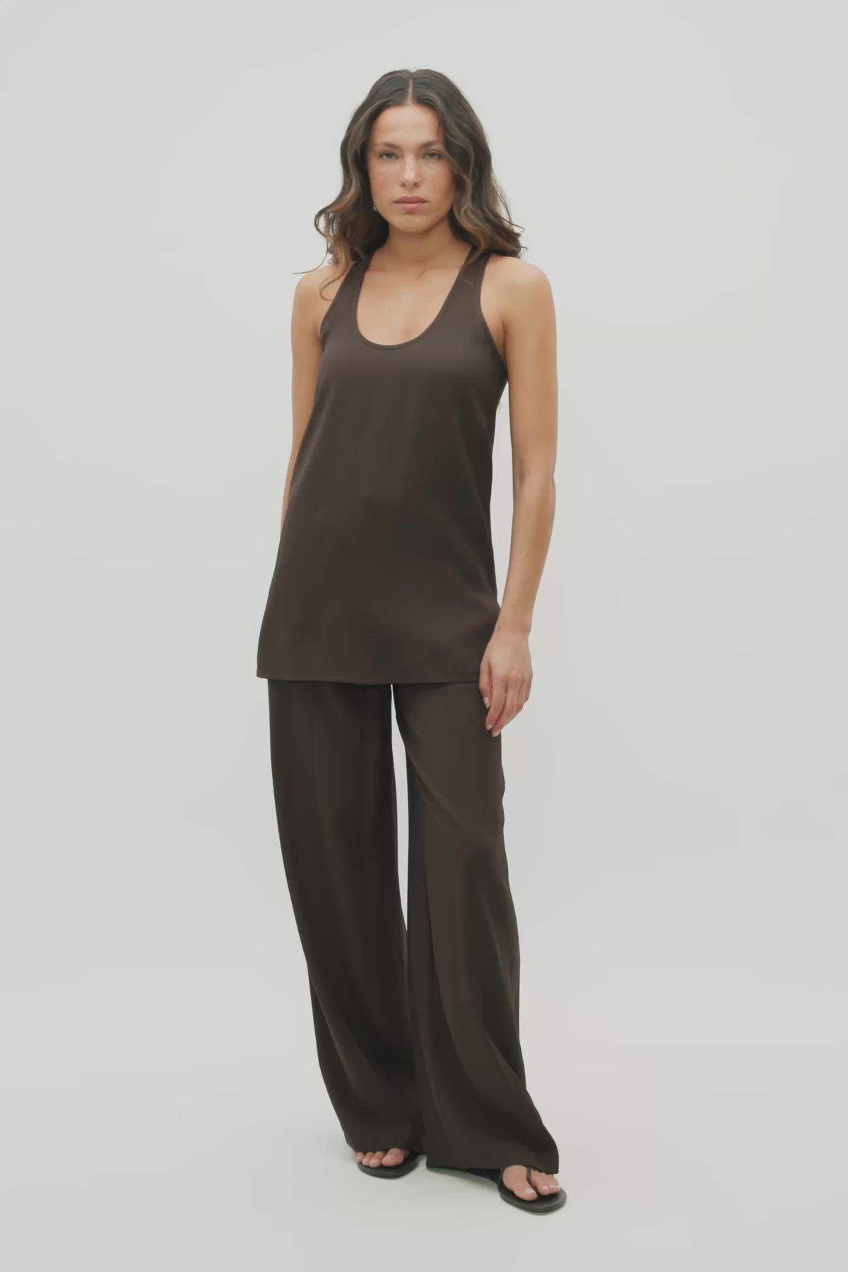 Satin Back Longline Tank